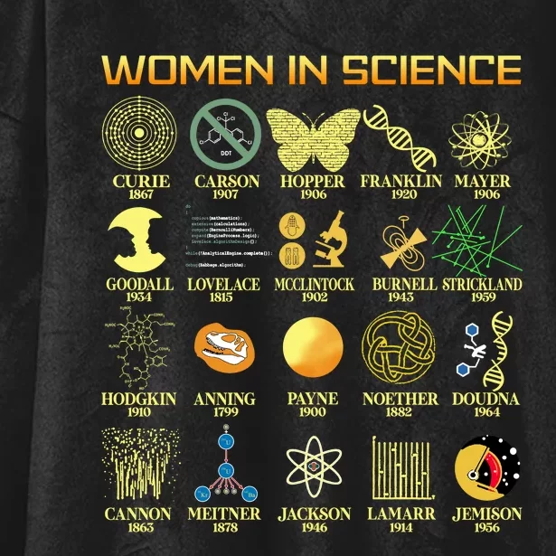 Women In Science Hooded Wearable Blanket