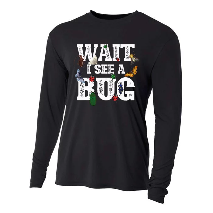 Wait I See A Bug Entomology Insect Collector Entomologist Cooling Performance Long Sleeve Crew