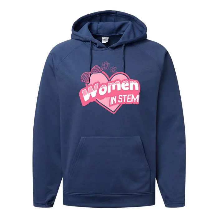 Women In Stem For Science Teacher Performance Fleece Hoodie