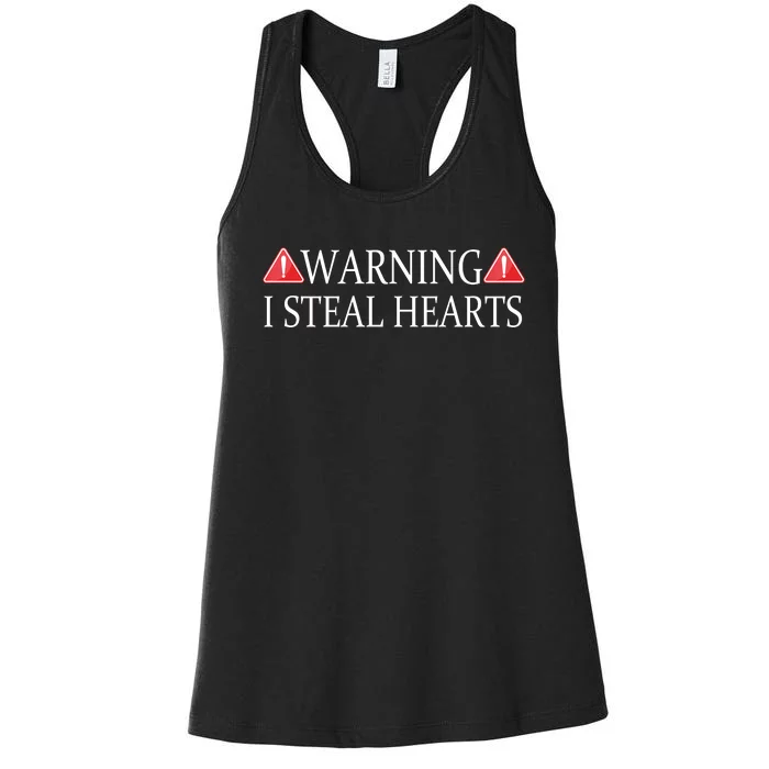 Warning I Steal Hearts Women's Racerback Tank