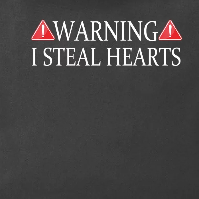 Warning I Steal Hearts Zip Tote Bag