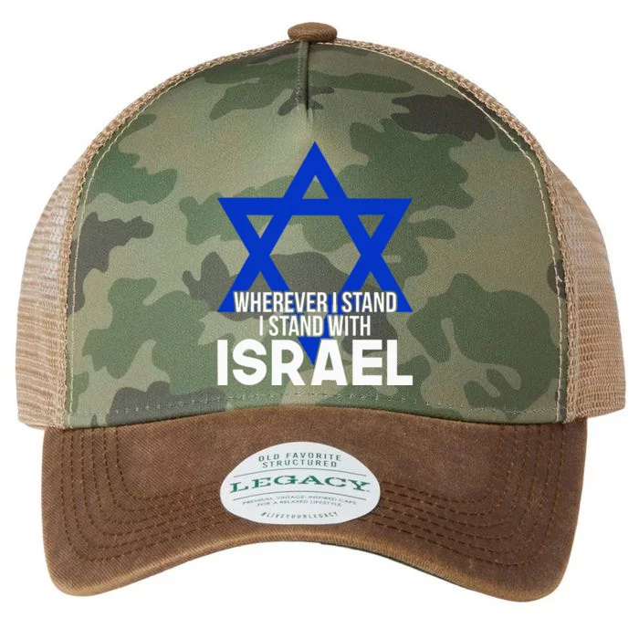 Wherever I Stand I Stand With Israel Legacy Tie Dye Trucker Hat