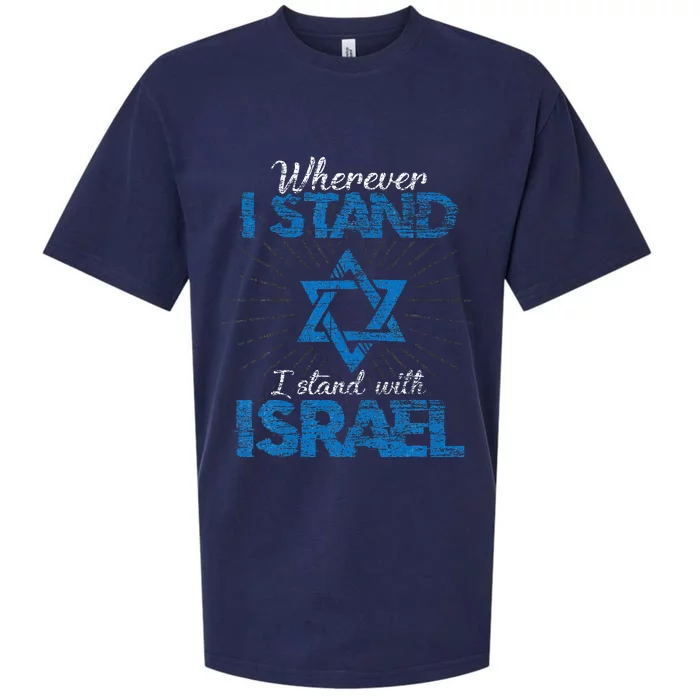 Wherever I Stand I Stand With Israel Sueded Cloud Jersey T-Shirt