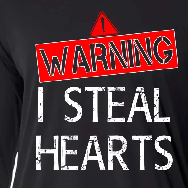 Warning I Steal Hearts Cooling Performance Long Sleeve Crew