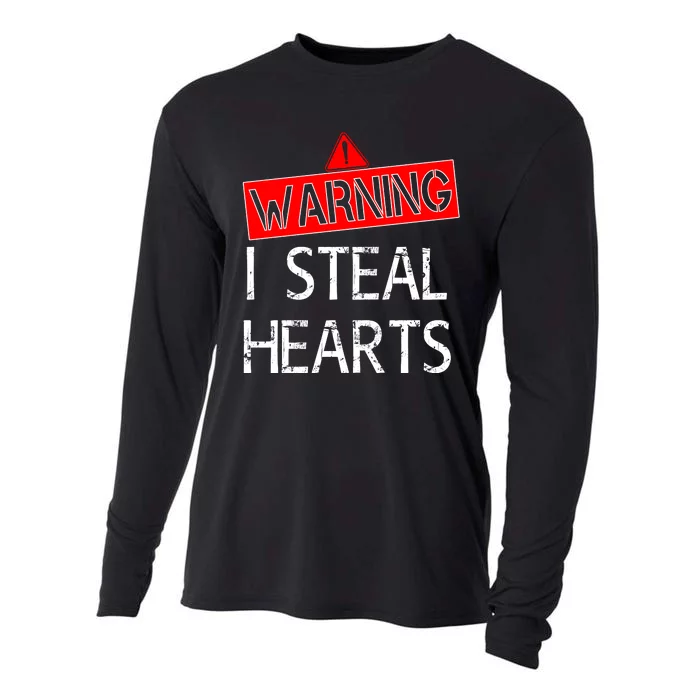 Warning I Steal Hearts Cooling Performance Long Sleeve Crew