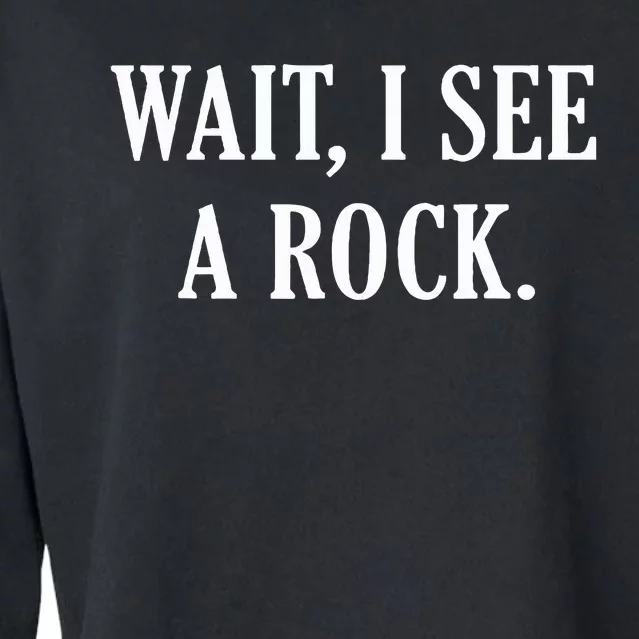 Wait I See A Rock Funny Geology Lover Cropped Pullover Crew