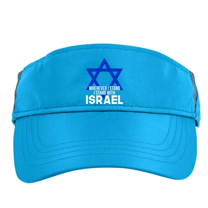 Wherever I Stand I Stand With Israel Adult Drive Performance Visor