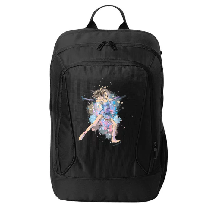 Watercolor Ice Skater Girl | Ice Skating City Backpack