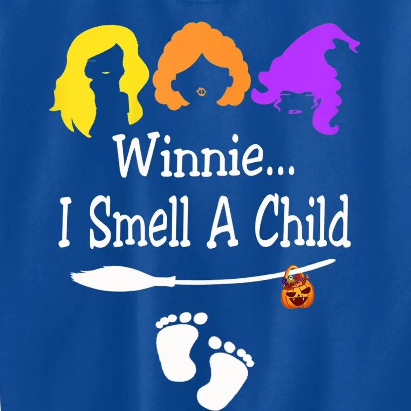 Winnie I Smell A Child Halloween Pregnancy Announcet Mom Gift Kids Sweatshirt