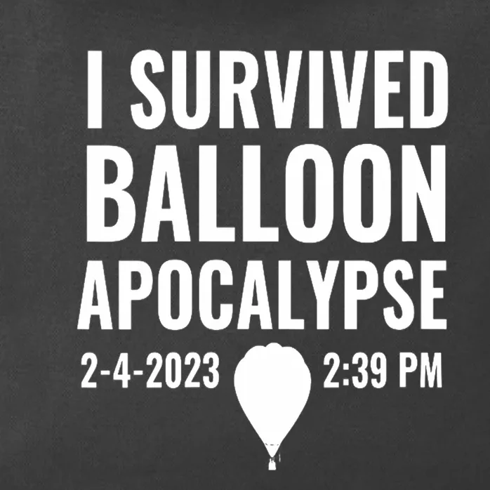 Wo I Survived Balloon Apocalypse Funny Chinese Spy Surveillance V-Neck Zip Tote Bag