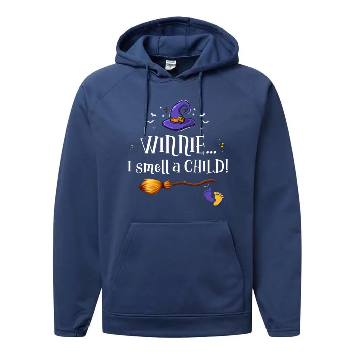 Winnie I Smell A Child Halloween Pregnancy Announcet Gift Performance Fleece Hoodie