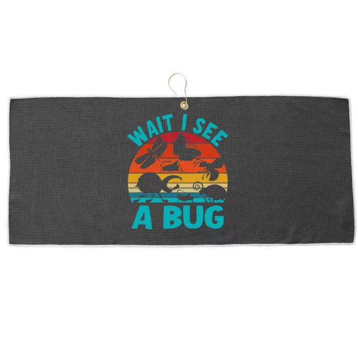 Wait I See A Bug Large Microfiber Waffle Golf Towel