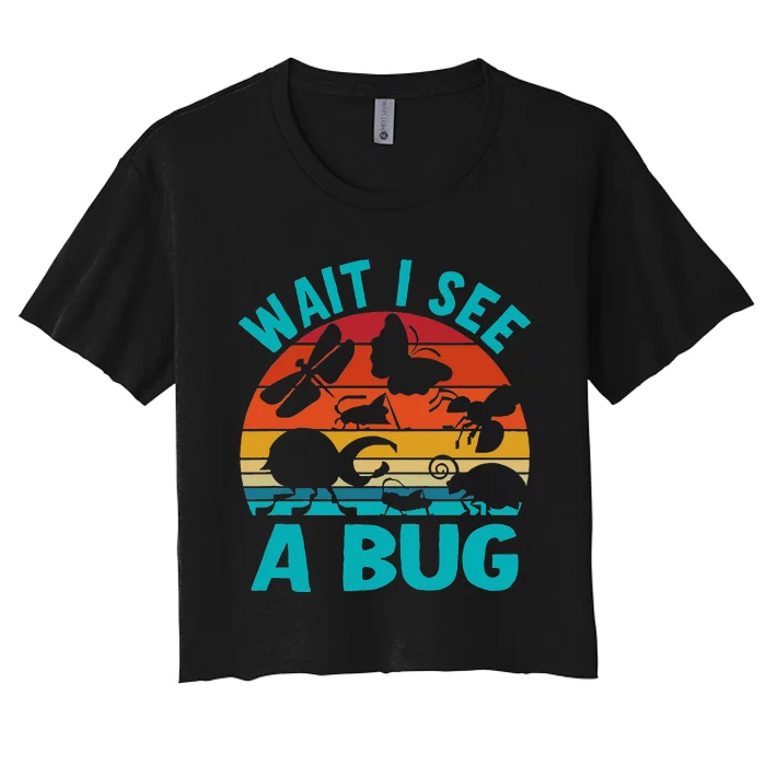 Wait I See A Bug Women's Crop Top Tee