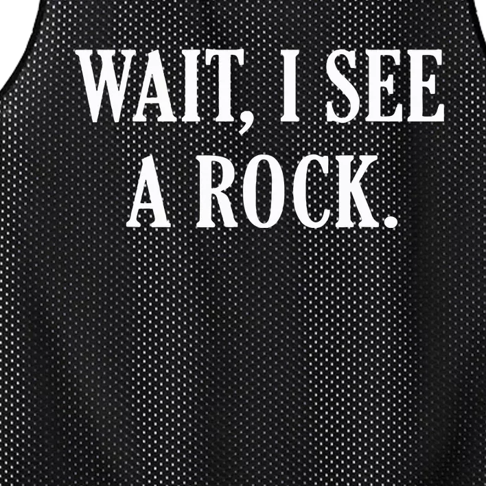 Wait I See A Rock Funny Geology Lover Mesh Reversible Basketball Jersey Tank