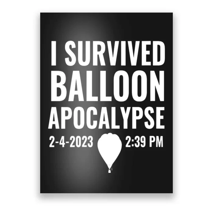 Womens I Survived Balloon Apocalypse Funny Chinese Spy Surveillance Poster