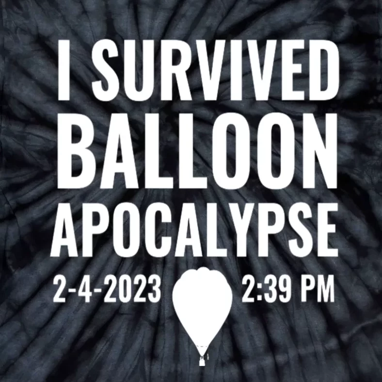 Womens I Survived Balloon Apocalypse Funny Chinese Spy Surveillance Tie-Dye T-Shirt