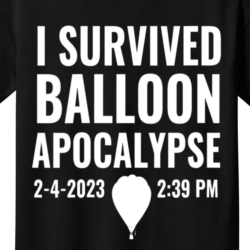 Womens I Survived Balloon Apocalypse Funny Chinese Spy Surveillance Kids T-Shirt