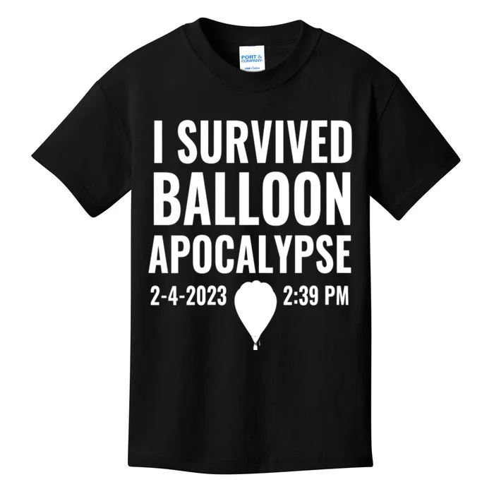 Womens I Survived Balloon Apocalypse Funny Chinese Spy Surveillance Kids T-Shirt