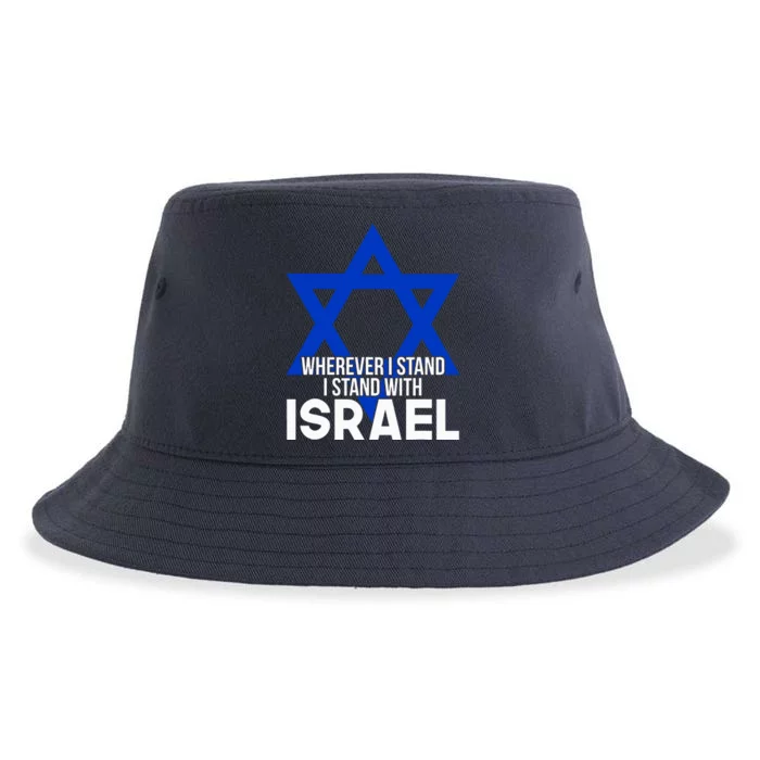 Wherever I Stand I Stand With Israel Sustainable Bucket Hat