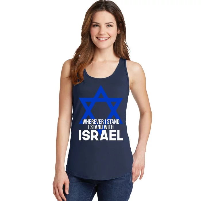 Wherever I Stand I Stand With Israel Ladies Essential Tank