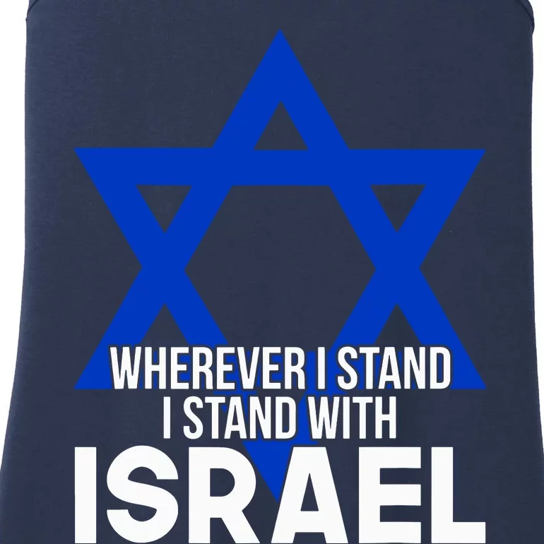 Wherever I Stand I Stand With Israel Ladies Essential Tank