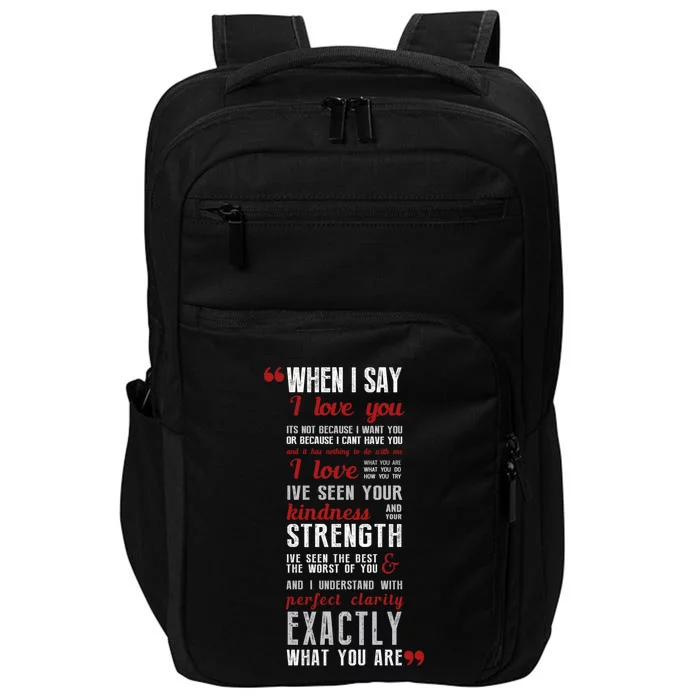 When I Say ... Impact Tech Backpack