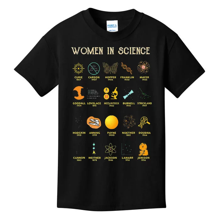 Women In Science Kids T-Shirt