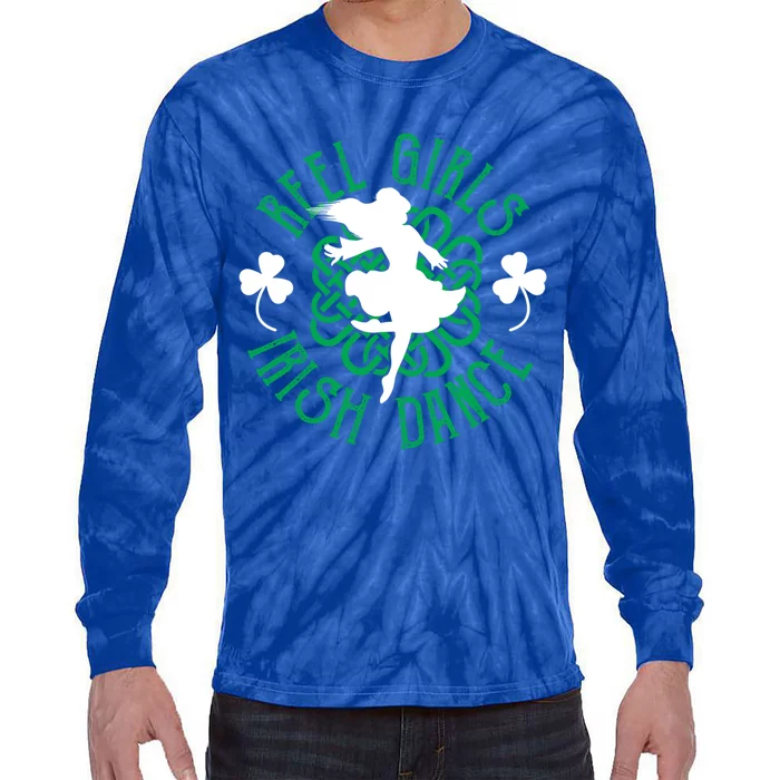 Wo Irish Step Dancer Step Dancing Reel Irish Dance Gift Tie-Dye Long Sleeve Shirt