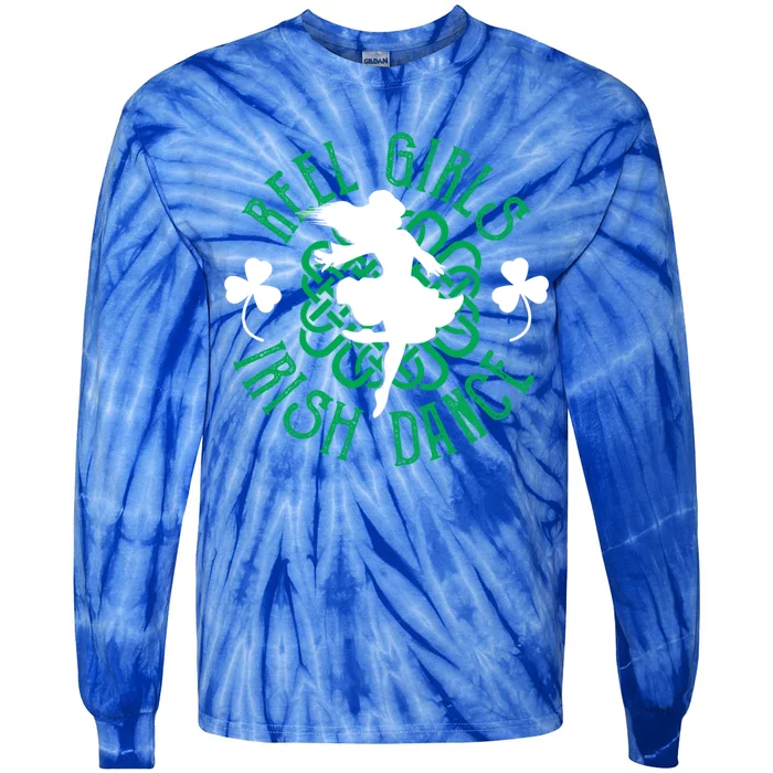 Wo Irish Step Dancer Step Dancing Reel Irish Dance Gift Tie-Dye Long Sleeve Shirt