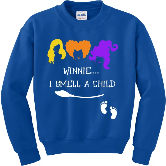 Winnie I Smell A Child Halloween Pregnancy Announcet Gift Kids Sweatshirt