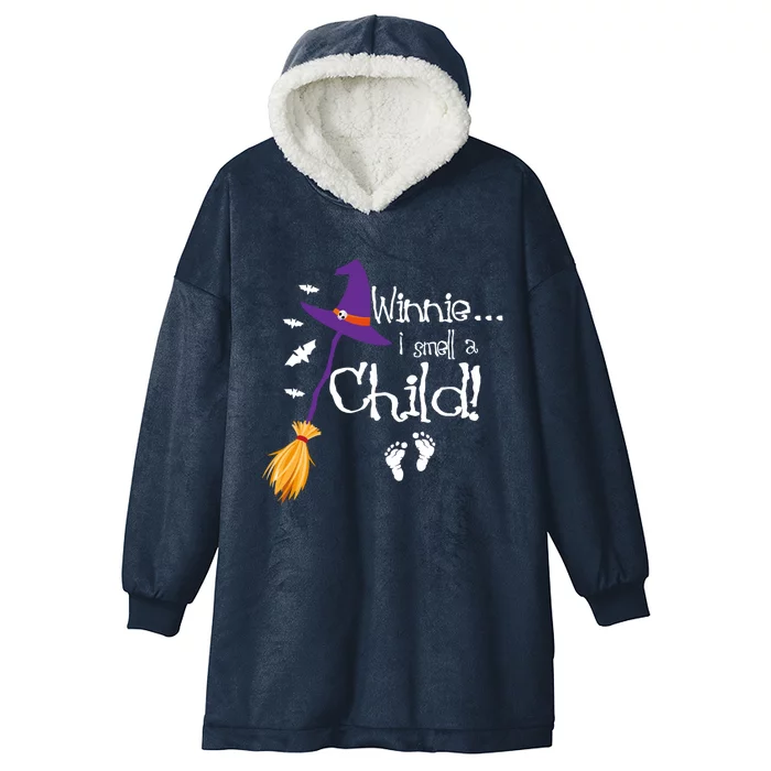 Winnie I Smell A Child Pregnancy Announcet Halloween Mom Great Gift Hooded Wearable Blanket