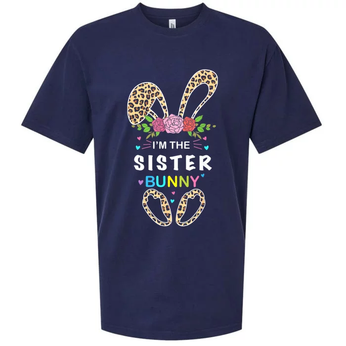 Womens I'm The Sister Bunny Rabbit Easter Family Matching Sueded Cloud Jersey T-Shirt