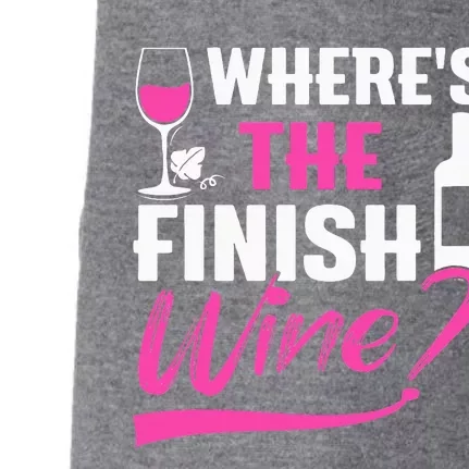 Where Is The Finish Wine Funny Runner Marathon Doggie 3-End Fleece Hoodie