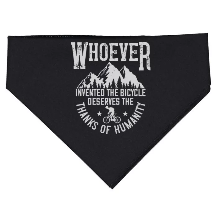 Whoever Invented The Bicycle Deserves The Thanks Of Humanity USA-Made Doggie Bandana