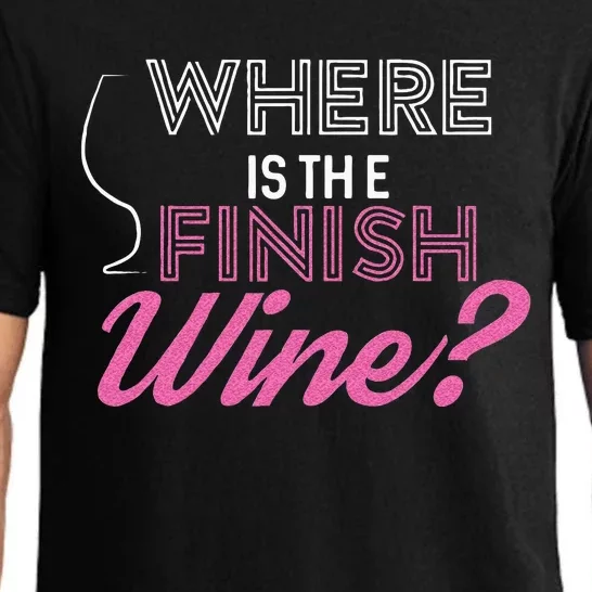 Where Is The Finish Wine Running Pajama Set