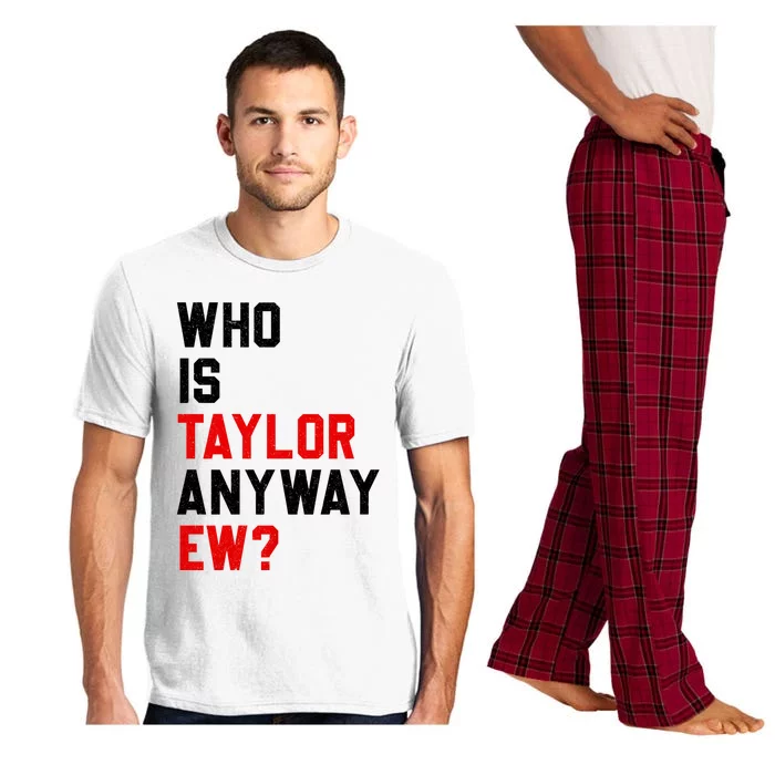 Who Is Taylor Anyway Ew? Girl Taylor First Name Groovy 80S Pajama Set