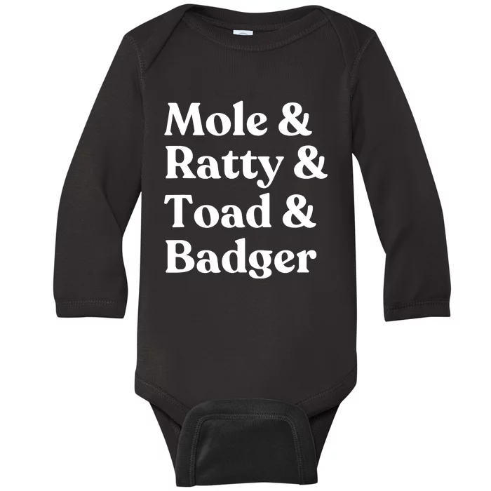 Wind In The Willows Character Baby Long Sleeve Bodysuit