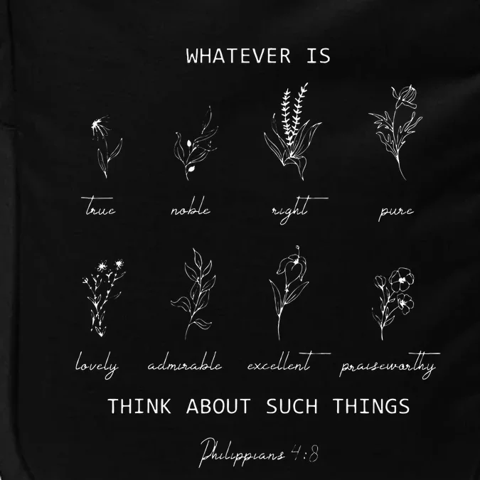 Whatever Is True Philippians 48 Christian Floral Bible Impact Tech Backpack