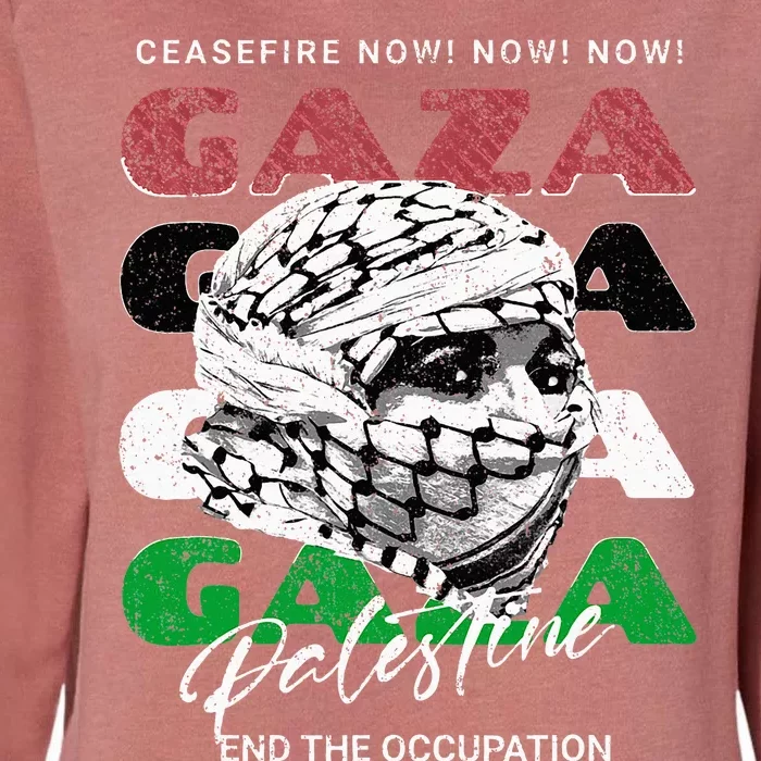 Woman In Traditional Palestinian Scarf Womens California Wash Sweatshirt