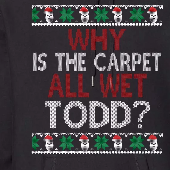 Why Is The Carpet All Wet Todd? Couples Matching Christmas Premium Hoodie