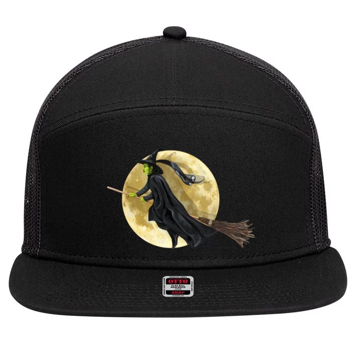 Witch and The Moon 7 Panel Mesh Trucker Snapback Hat