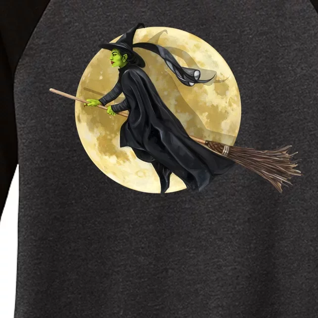 Witch and The Moon Women's Tri-Blend 3/4-Sleeve Raglan Shirt