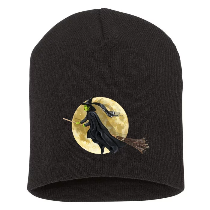 Witch and The Moon Short Acrylic Beanie