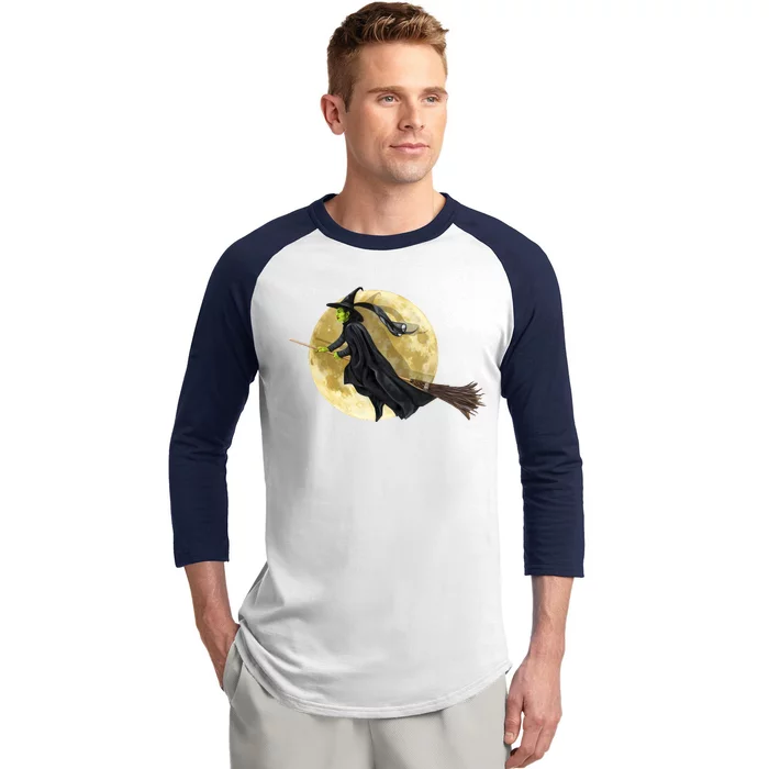 Witch and The Moon Baseball Sleeve Shirt