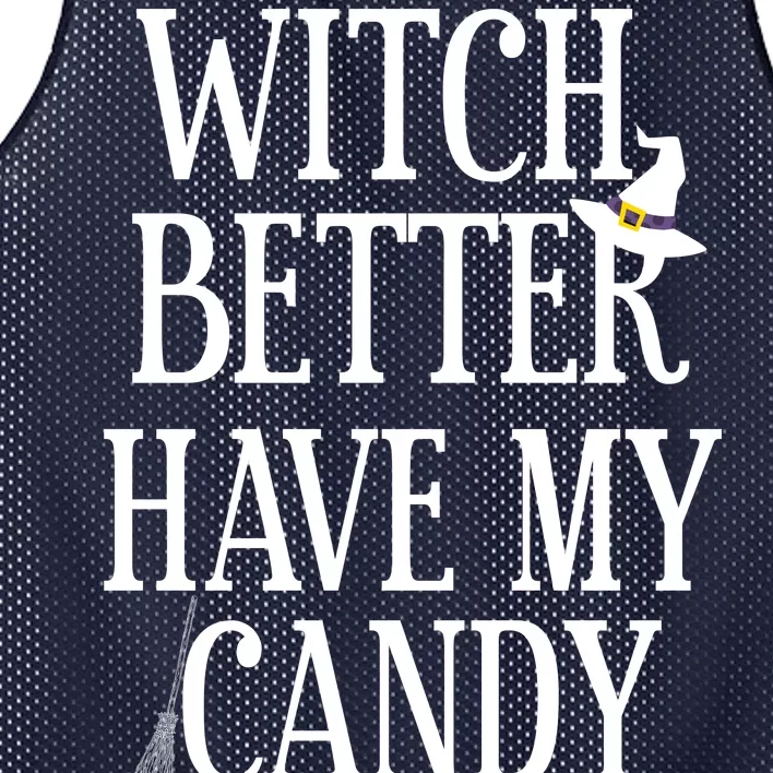 Witch Better Have My Candy Halloween Mesh Reversible Basketball Jersey Tank