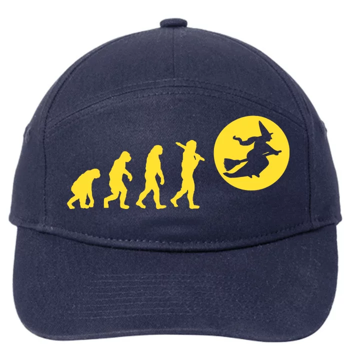 Witch Evolution Funny Halloween 7-Panel Snapback Hat