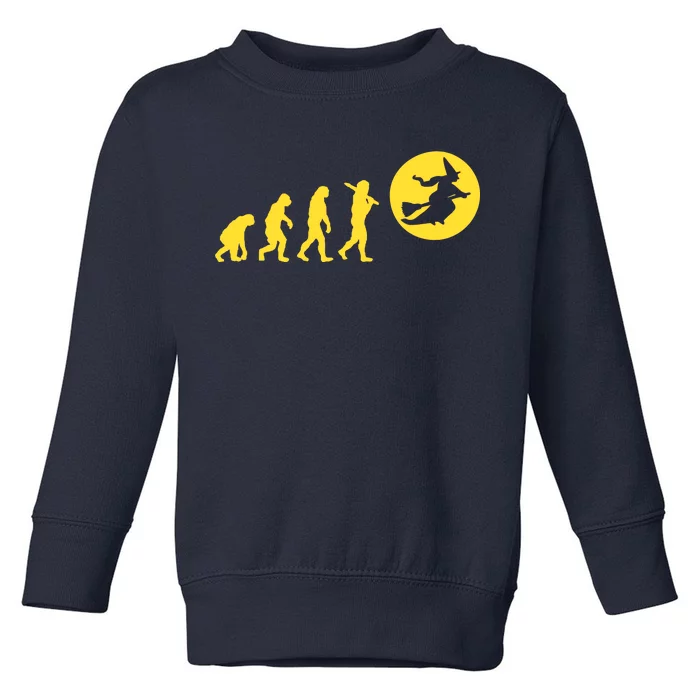 Witch Evolution Funny Halloween Toddler Sweatshirt