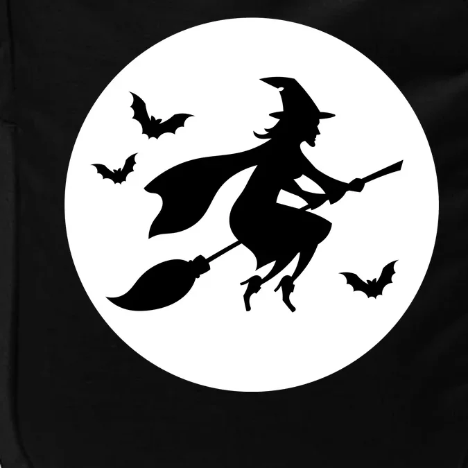 Witch Flying Over Moon Halloween Impact Tech Backpack