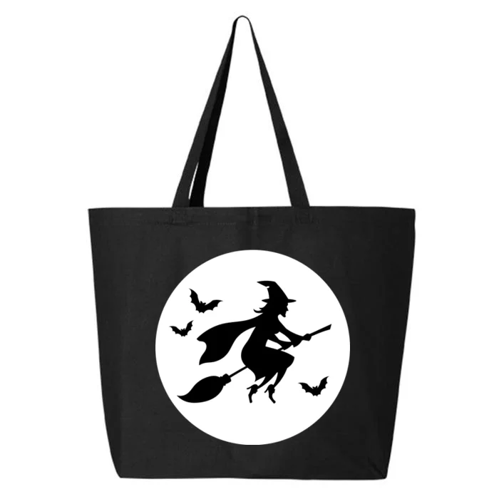 Witch Flying Over Moon Halloween 25L Jumbo Tote