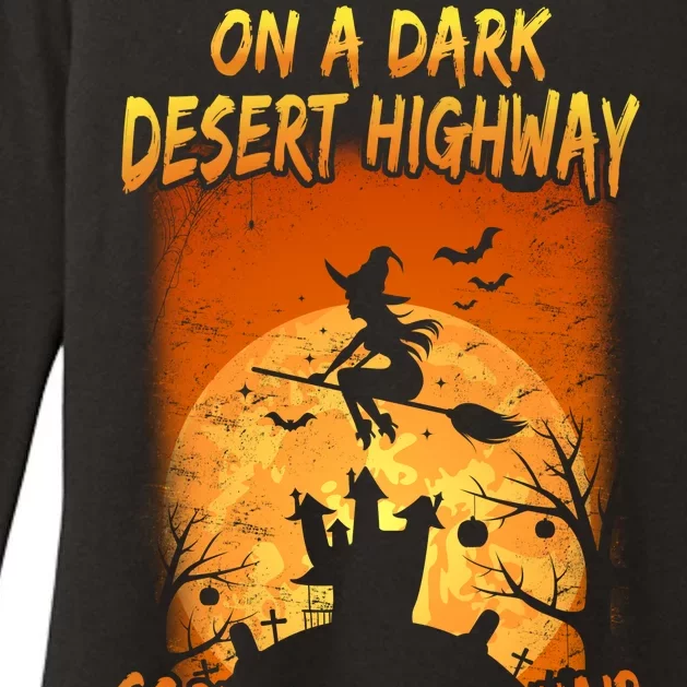 Witch On A Dark Desert Highway Witch Cool Wind In My Hair Womens CVC Long Sleeve Shirt